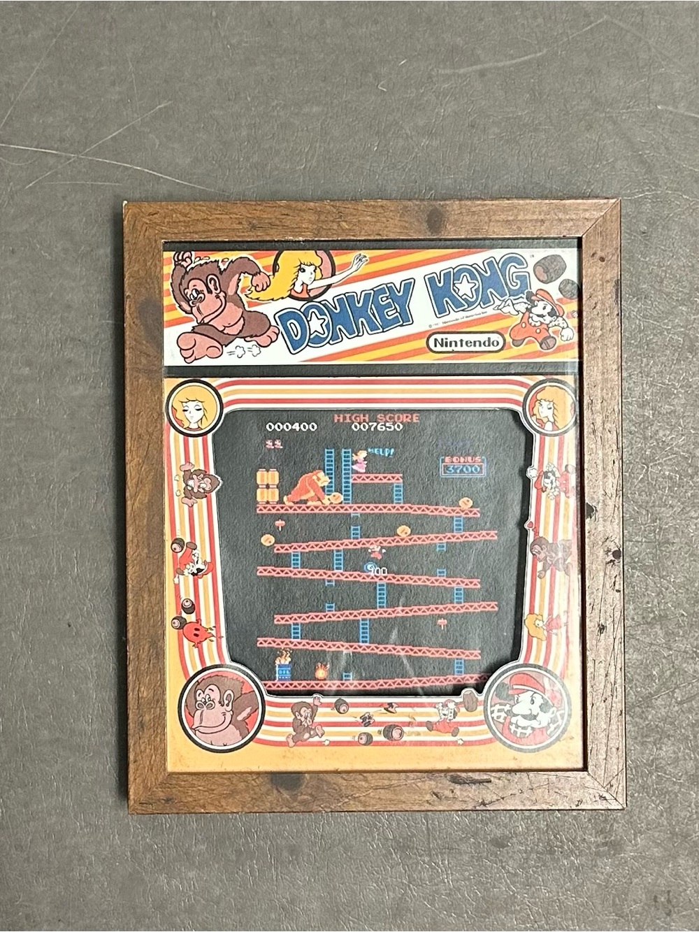 Nintendo Donkey Kong Arcade Wall Art - 9x11 Red Blue Yellow Accents